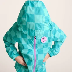 Cohampshire Kids Shaun the Sheep Waterproof Jacket - Spearmint/Bubblegum Checkerboard