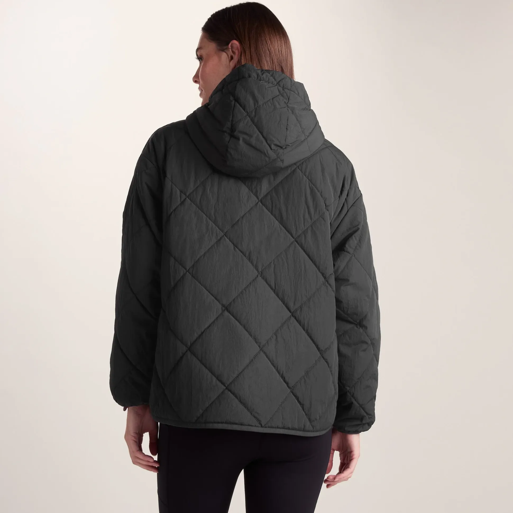 Corlae Womens Oversized Shower Resistant Insulated Jacket - Black