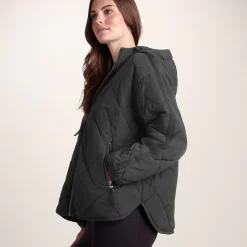 Corlae Womens Oversized Shower Resistant Insulated Jacket - Black