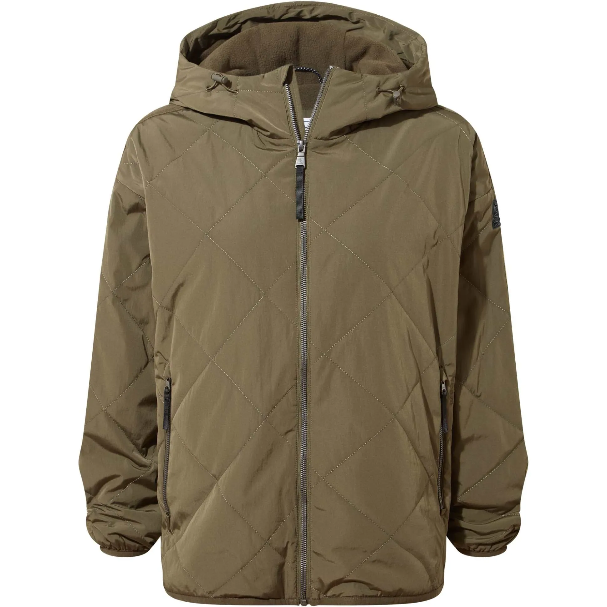 Corlae Womens Oversized Shower Resistant Insulated Jacket - Khaki