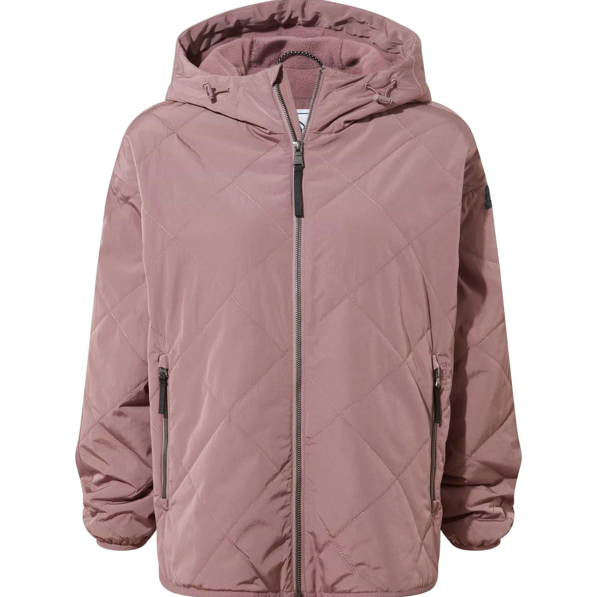 Corlae Womens Oversized Shower Resistant Insulated Jacket - Mauve