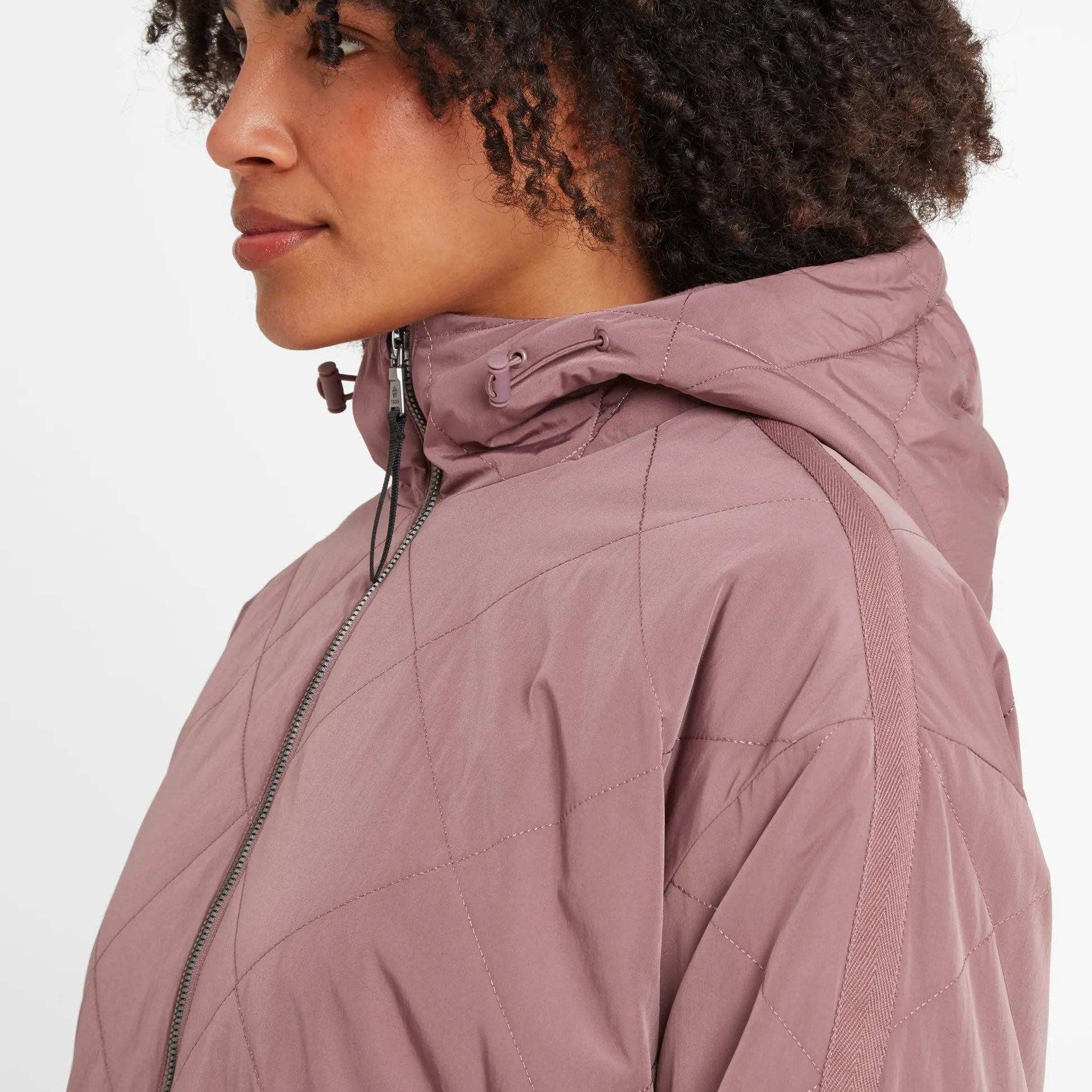 Corlae Womens Oversized Shower Resistant Insulated Jacket - Mauve