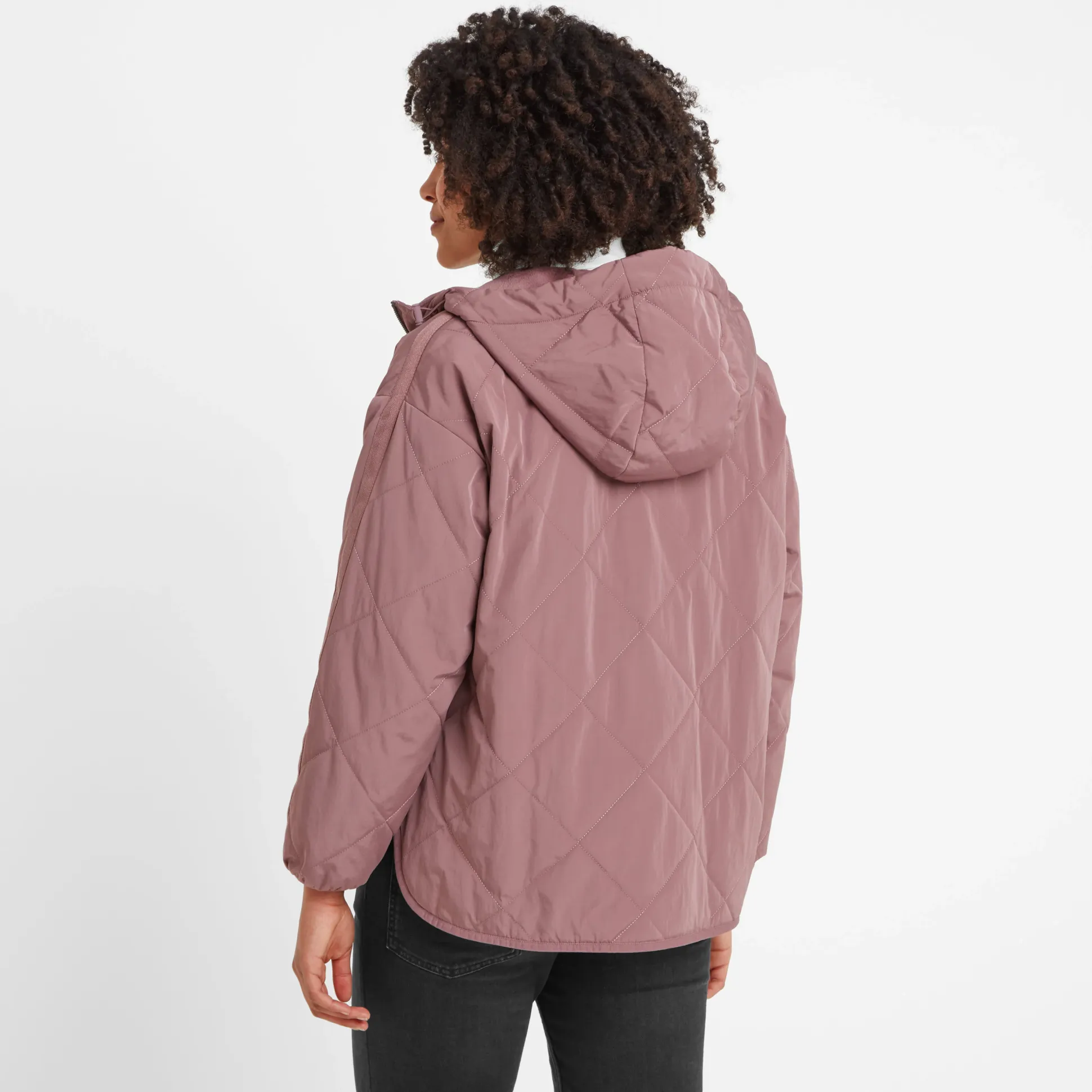 Corlae Womens Oversized Shower Resistant Insulated Jacket - Mauve