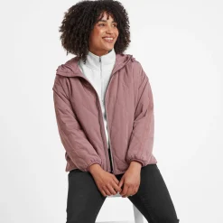 Corlae Womens Oversized Shower Resistant Insulated Jacket - Mauve