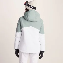 Corvara Womens Waterproof Insulated Ski Jacket - Mist Grey/Optic White