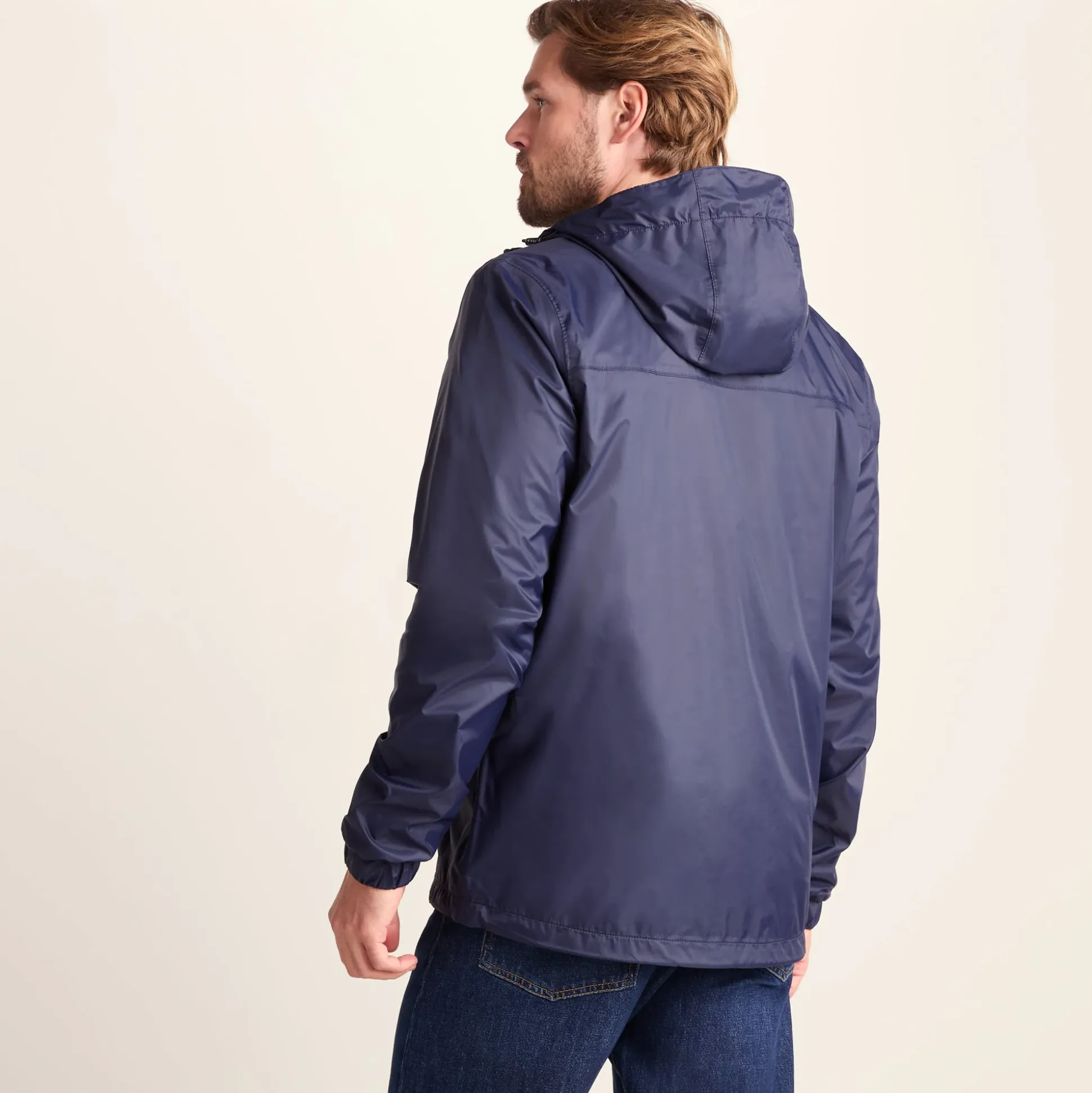 Craven Mens Waterproof Packaway Jacket - Navy