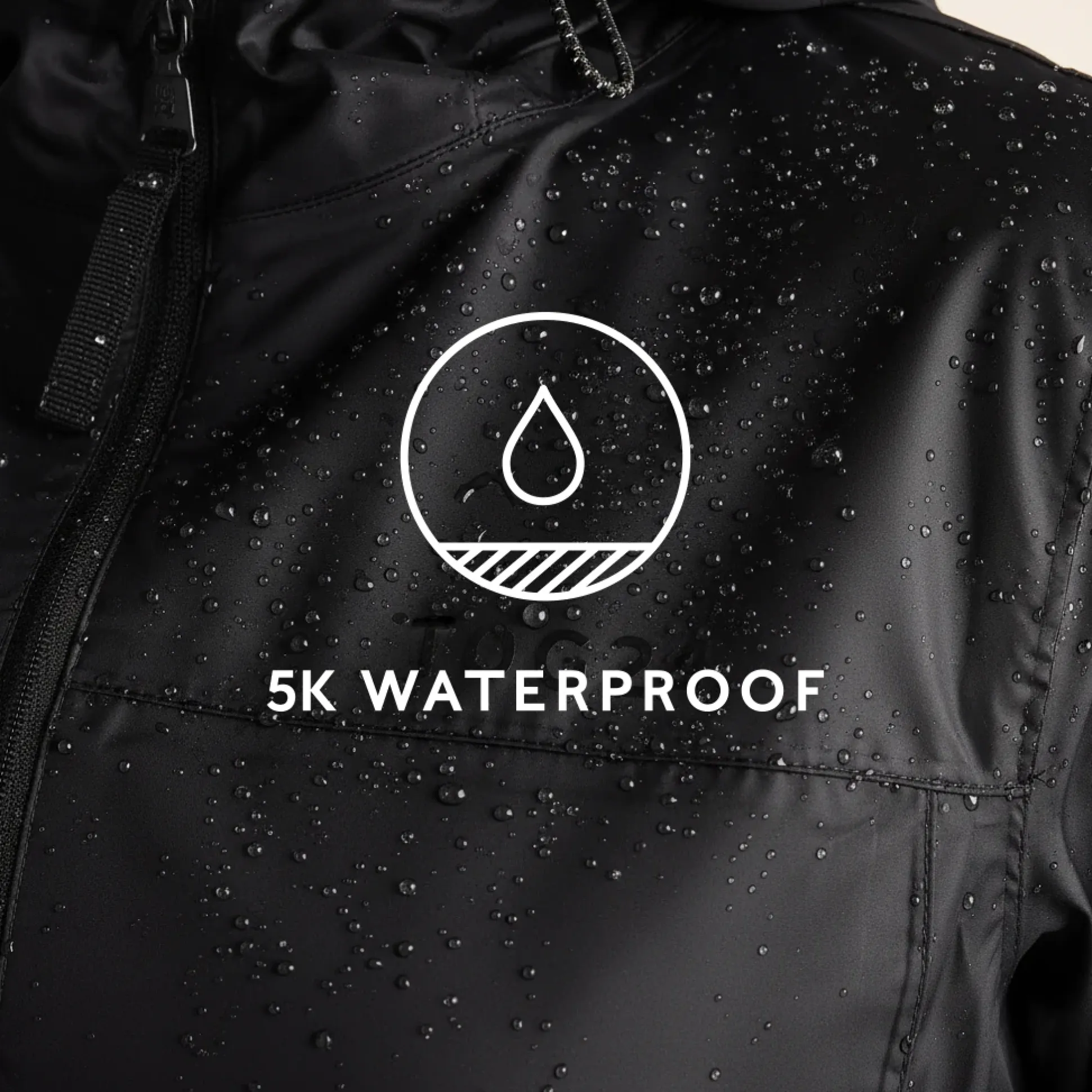 Craven Womens Waterproof Packaway Jacket - Black