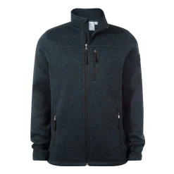 Cresswell Mens Knitlook Fleece Jacket - Dark Indigo Marl