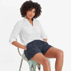 Cruise Womens Long Sleeve 100% Cotton Shirt - Optic White