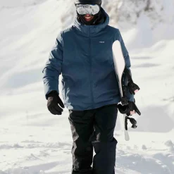 Davos Mens Shower Resistant Insulated Ski Jacket - Fjord Blue