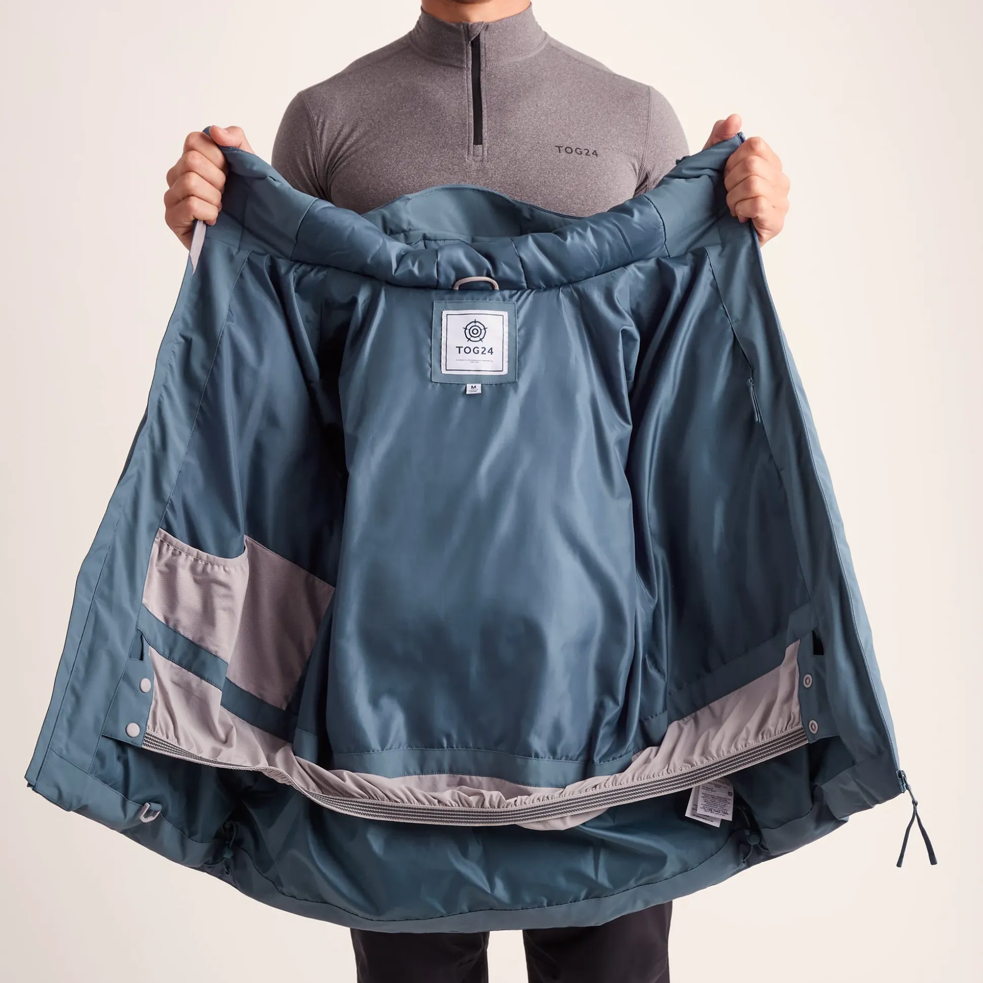 Davos Mens Shower Resistant Insulated Ski Jacket - Fjord Blue