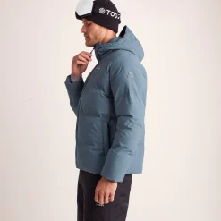 Davos Mens Shower Resistant Insulated Ski Jacket - Fjord Blue
