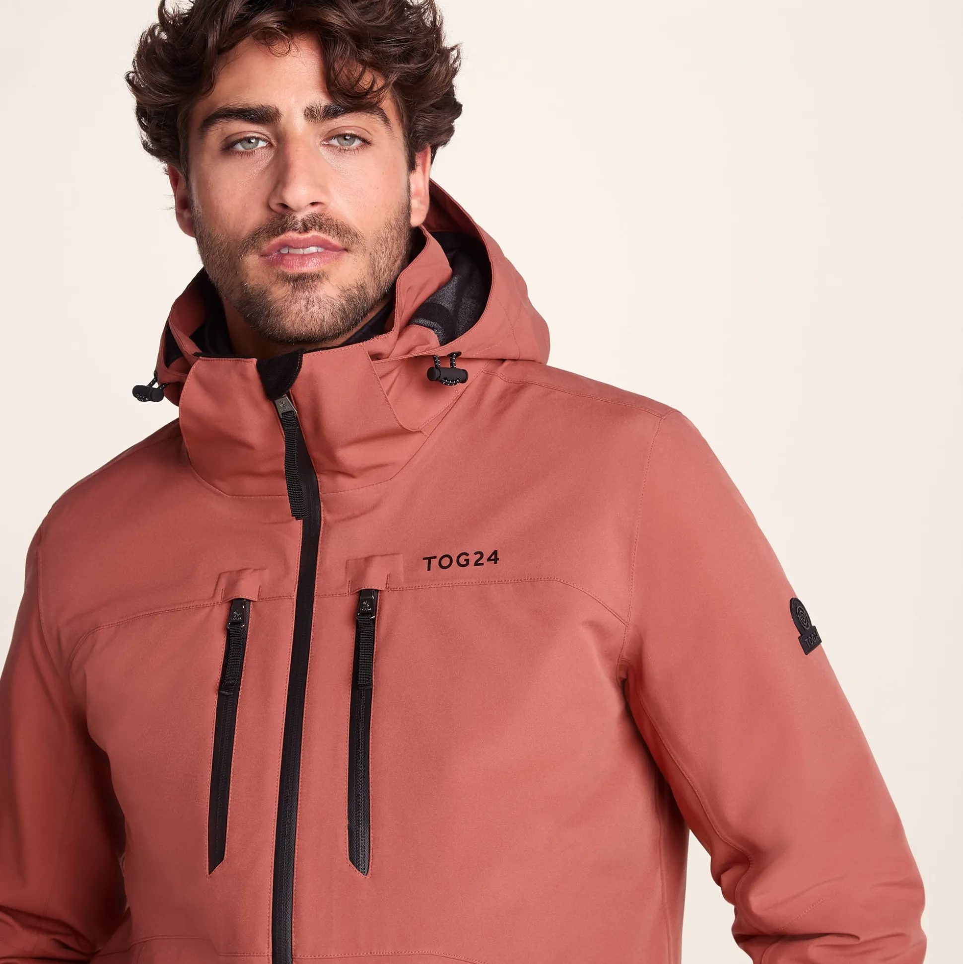 Denton Mens 3-in-1 Waterproof Jacket - Clay