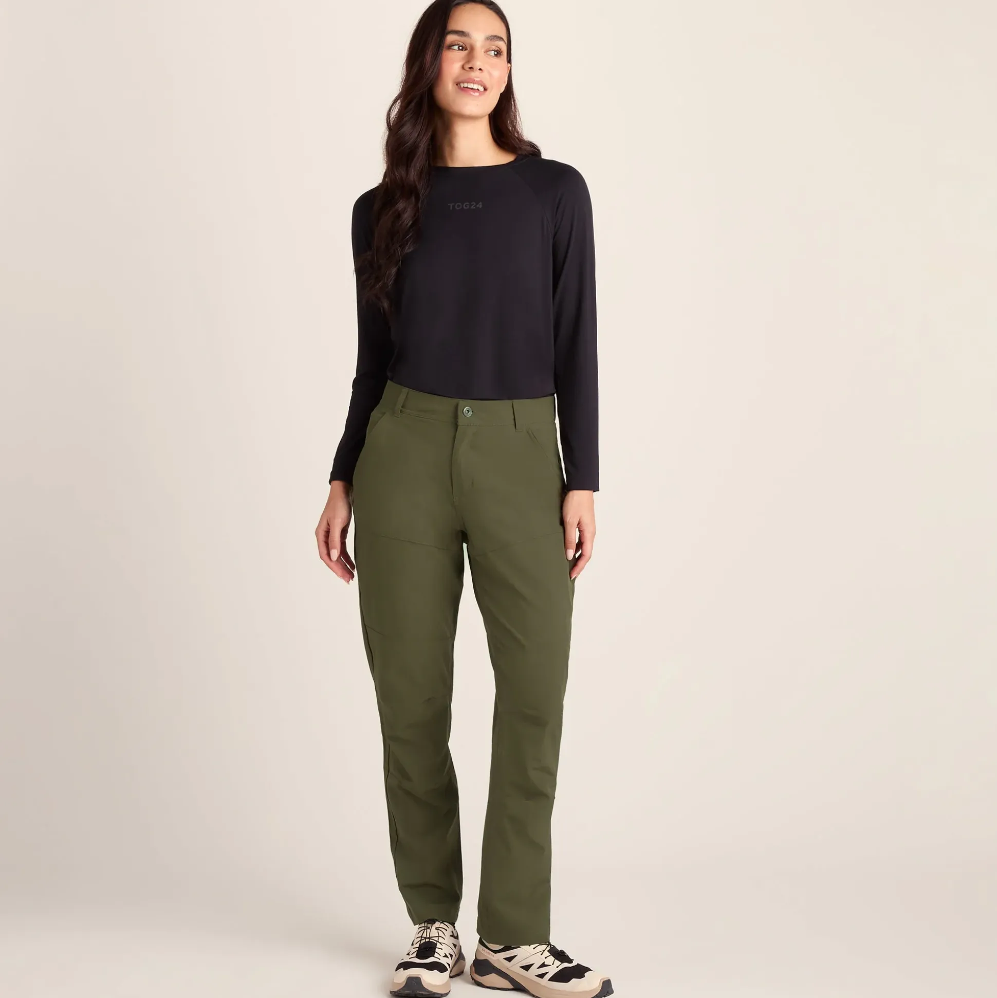 Denver Womens Walking Trousers Long - Khaki
