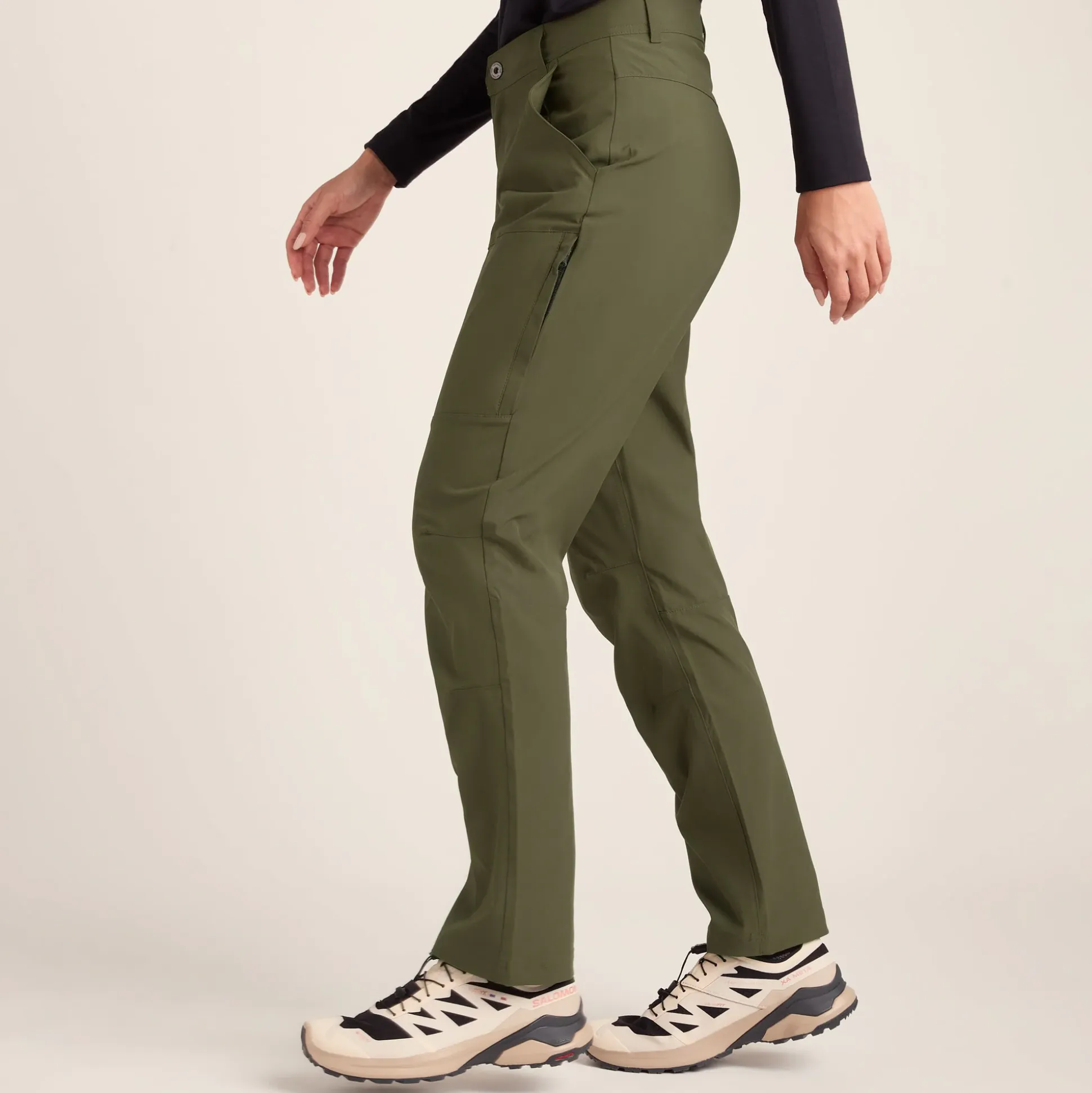 Denver Womens Walking Trousers Long - Khaki