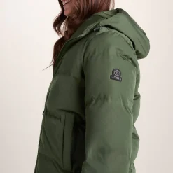 Dina Womens Shower Resistant Insulated Jacket - Dark Green