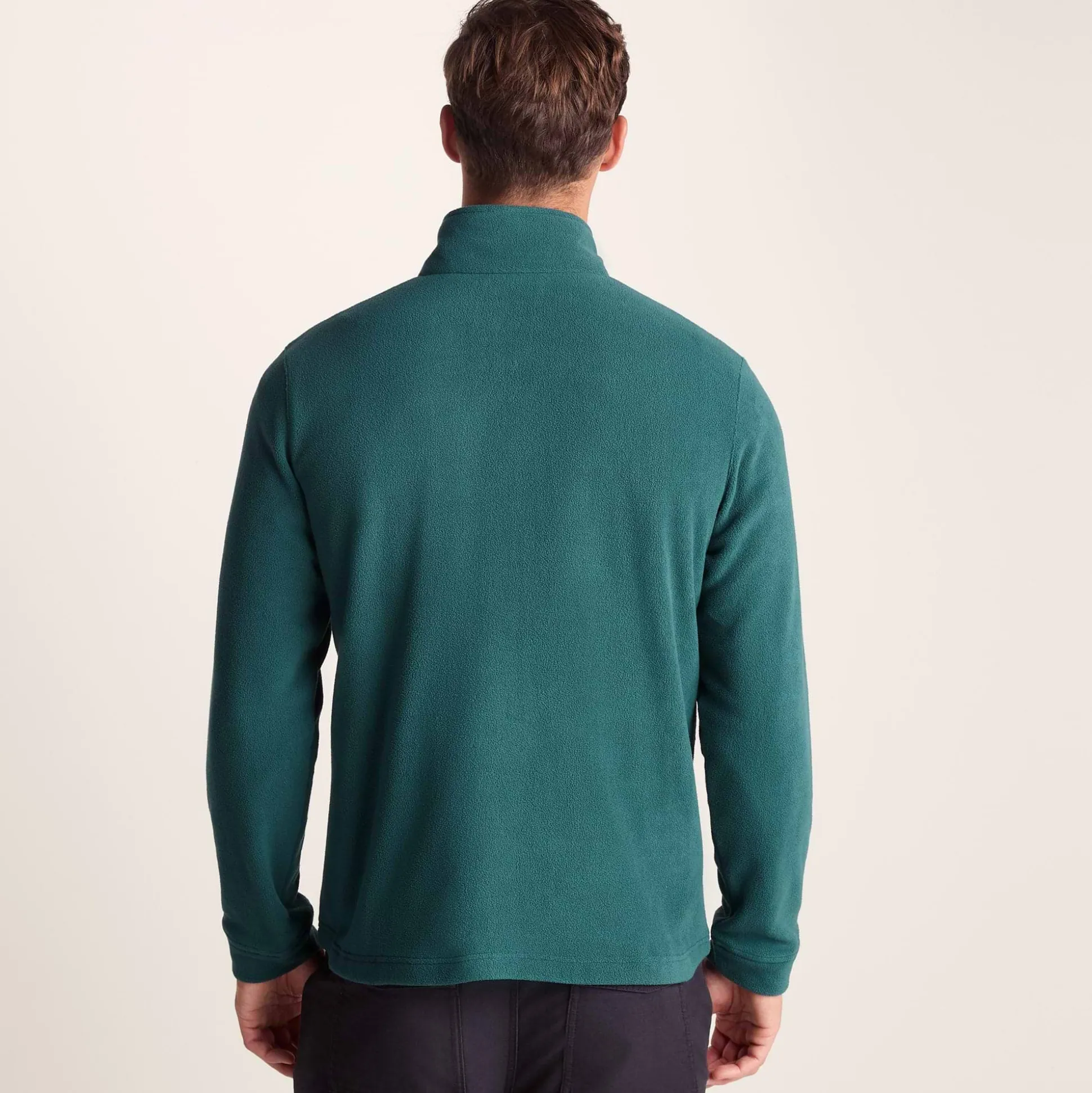 Dowson Mens Relaxed Fit Microfleece Zip Neck - Hydro Blue/Dark Turquoise