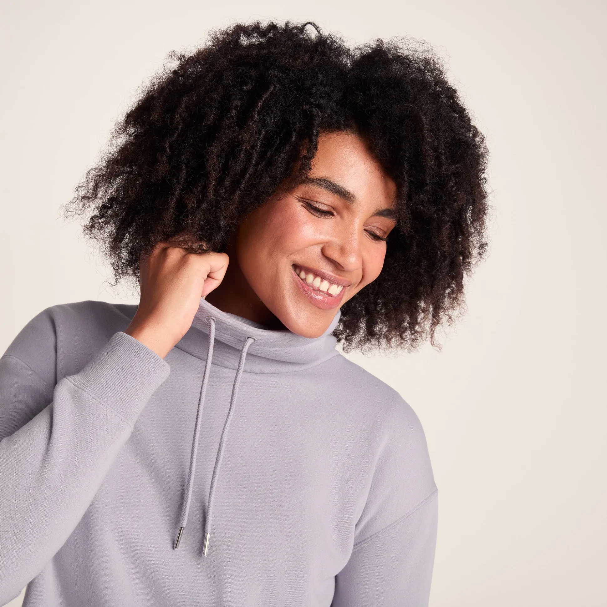Drakeford Womens Supersoft Longline Sweat - Lavender Grey