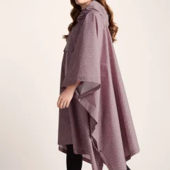 Drench Unisex Waterproof Poncho - Dusky Pink Wiggle Print