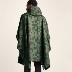 Drench Unisex Waterproof Poncho - Forage Green Pixel Print