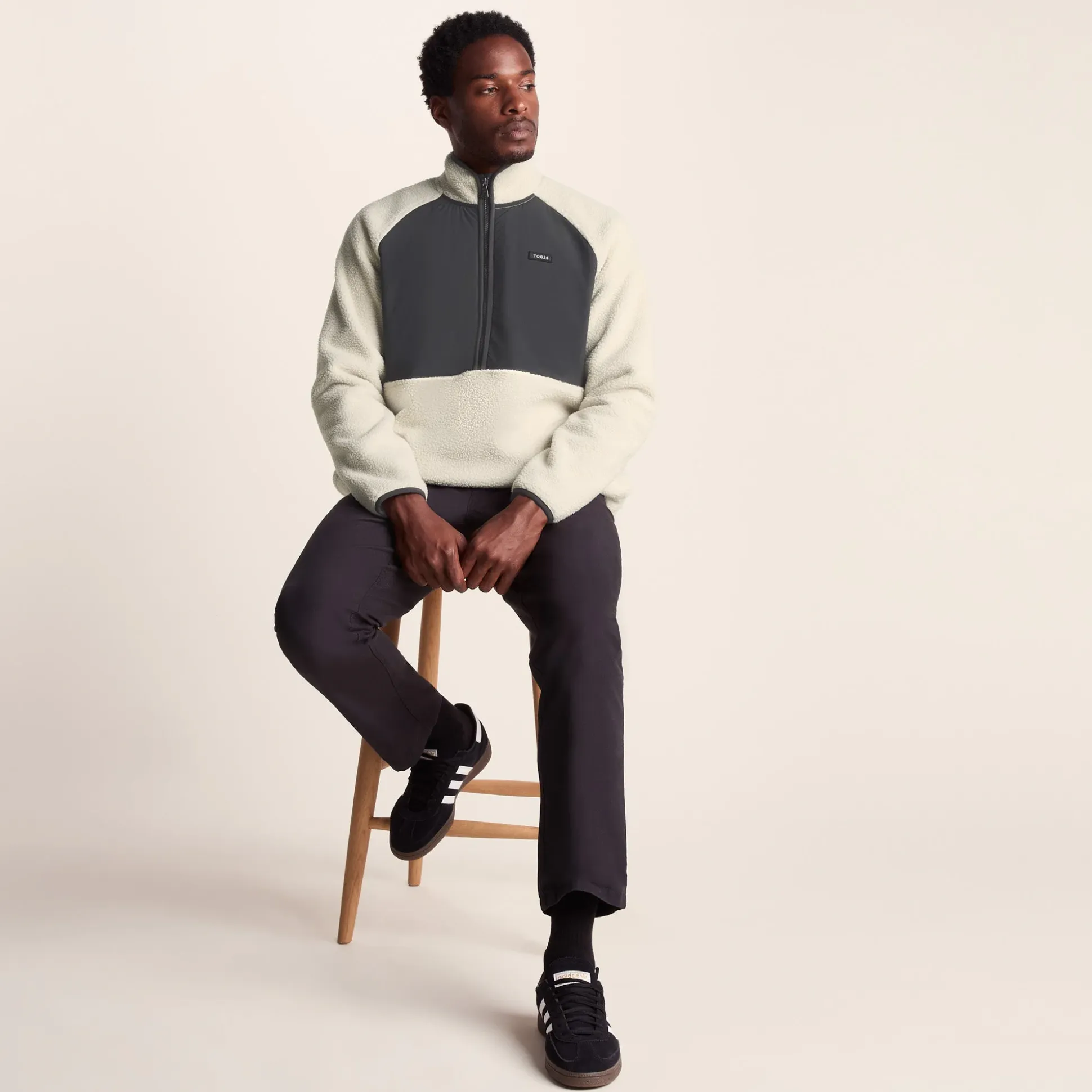 Eldon Mens Sherpa Fleece - Warm Cloud
