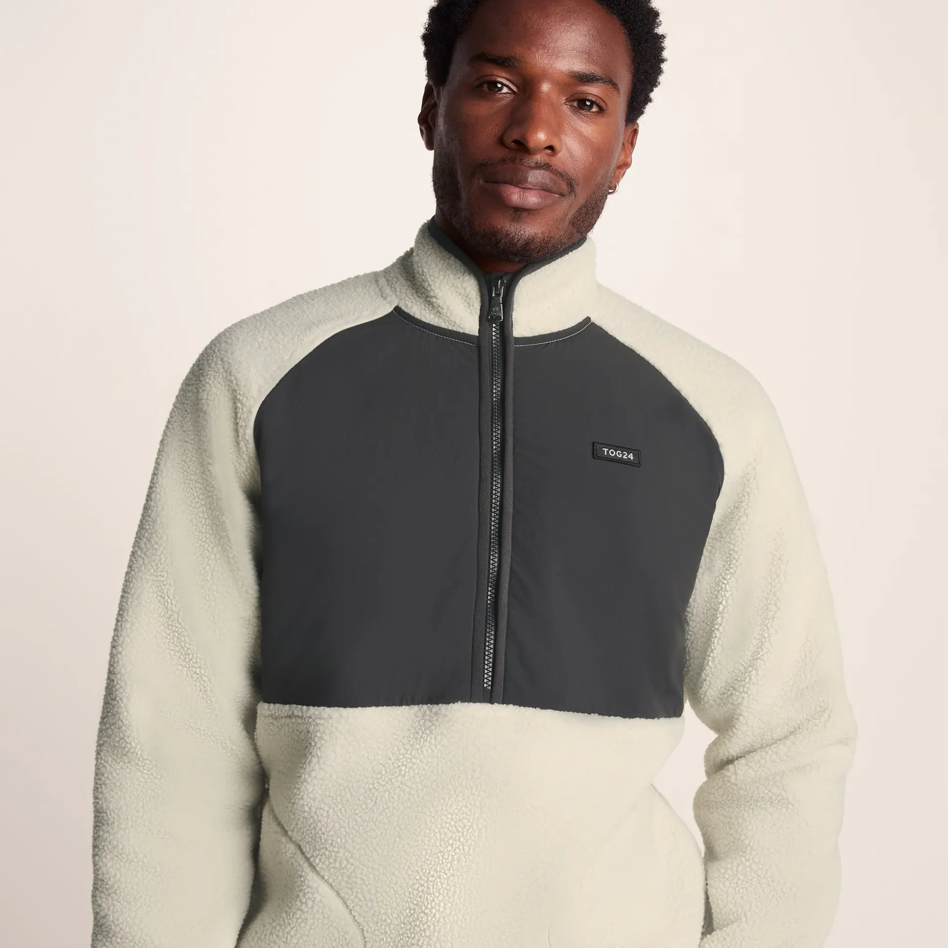 Eldon Mens Sherpa Fleece - Warm Cloud