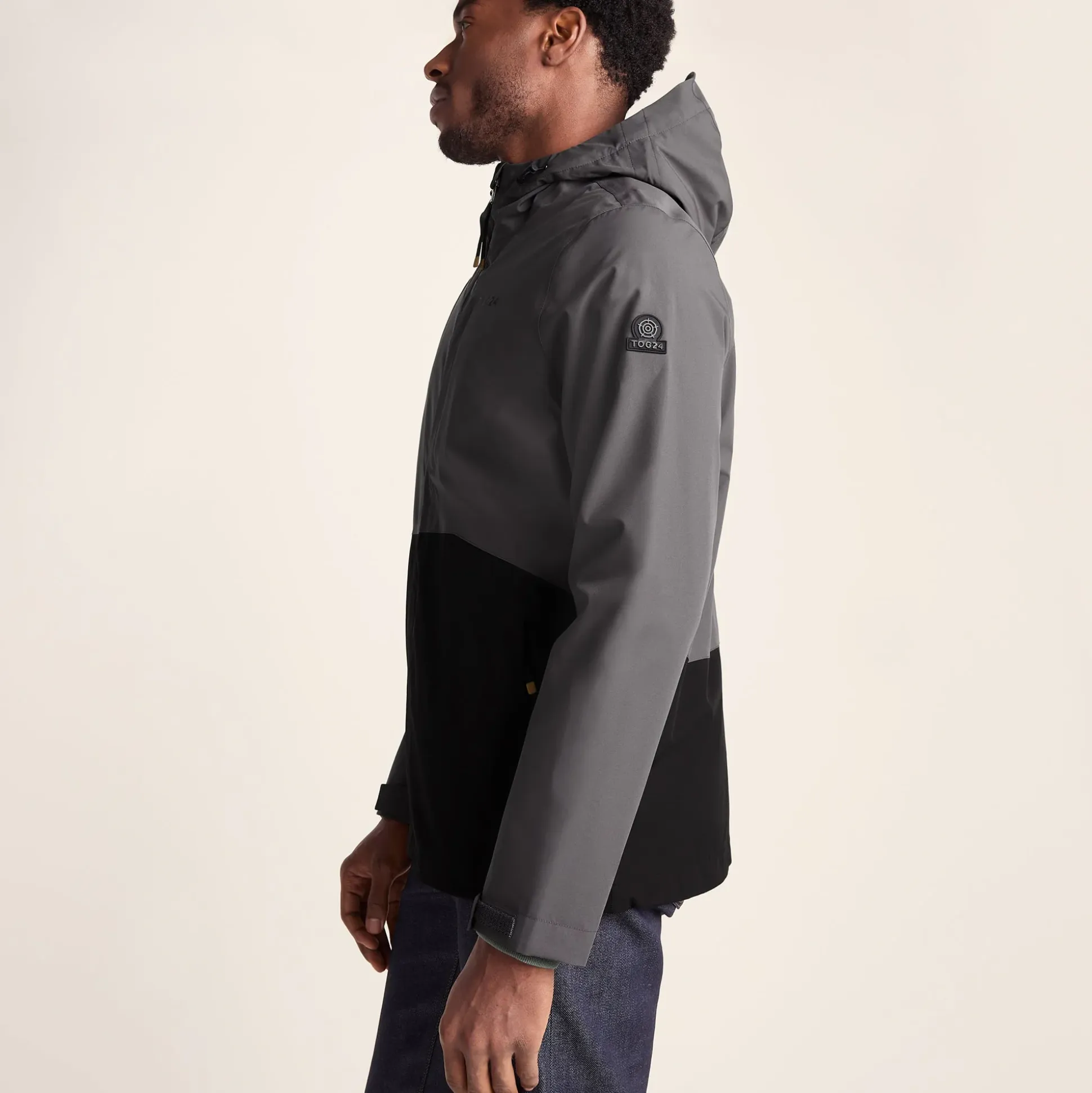 Ellon Mens Waterproof Jacket - Black/Deep Slate