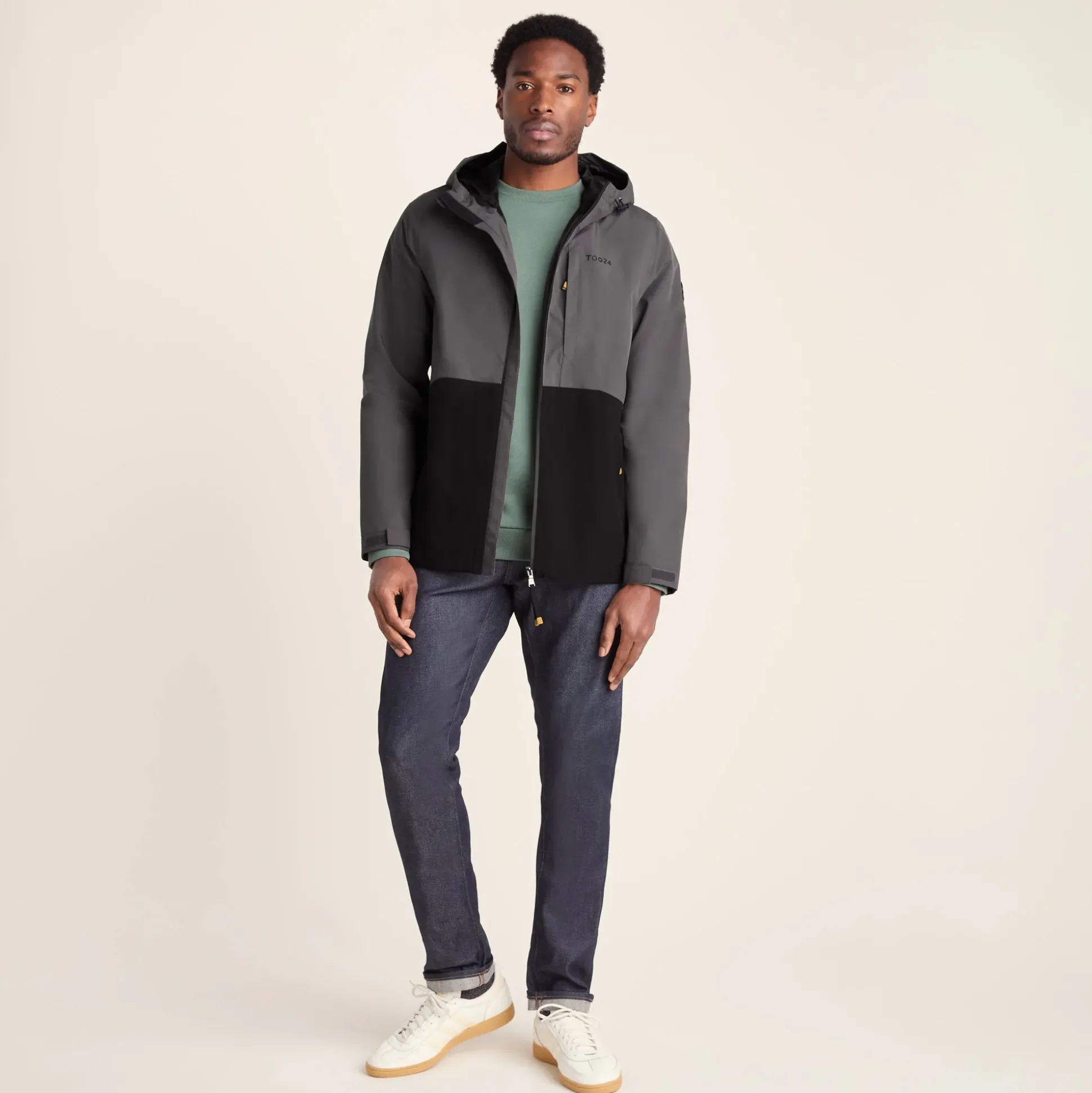 Ellon Mens Waterproof Jacket - Black/Deep Slate