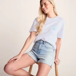 Emerald Isle Womens 100% Cotton Relaxed Fit T-Shirt - Optic White