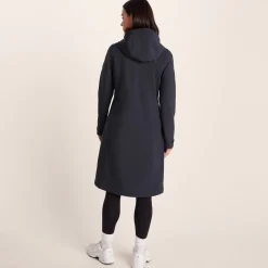 Enya Womens Longline Shower Resistant Softshell Jacket - Dark Indigo