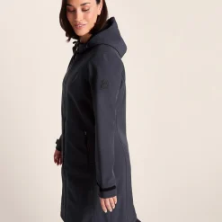 Enya Womens Longline Shower Resistant Softshell Jacket - Dark Indigo
