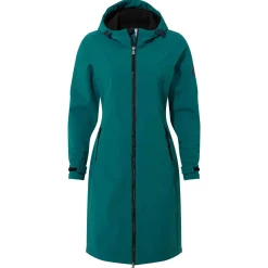 Enya Womens Longline Shower Resistant Softshell Jacket - Deep Teal