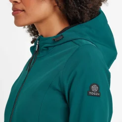 Enya Womens Longline Shower Resistant Softshell Jacket - Deep Teal