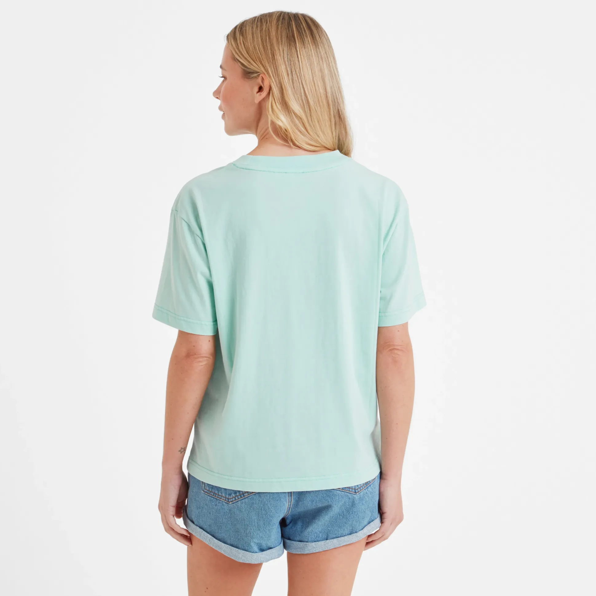 Erica Womens 100% Cotton Supersoft T-Shirt - Aqua Mist