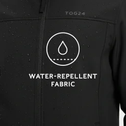 Feizor Mens Shower Resistant Softshell Hooded Jacket - Black
