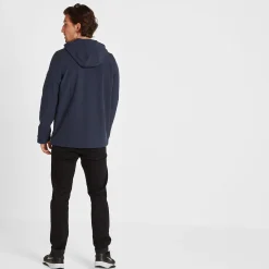 Feizor Mens Shower Resistant Softshell Hooded Jacket - Navy