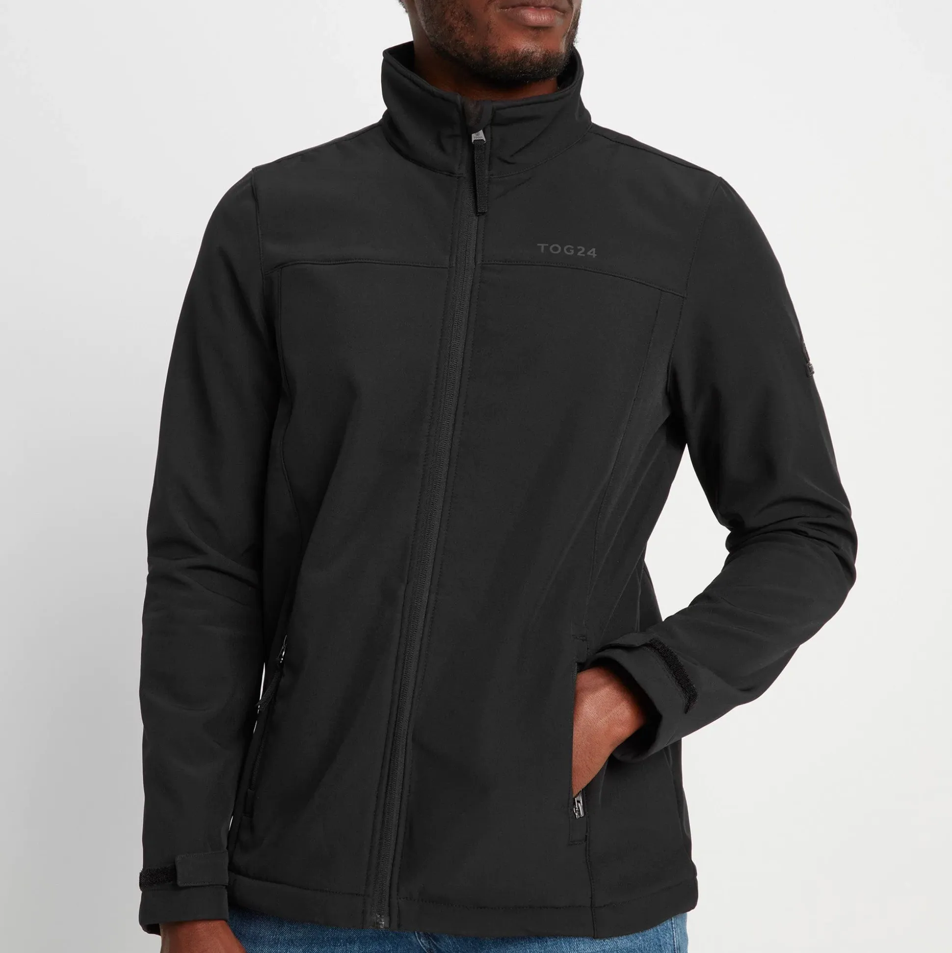 Feizor Mens Shower Resistant Softshell Jacket - Black