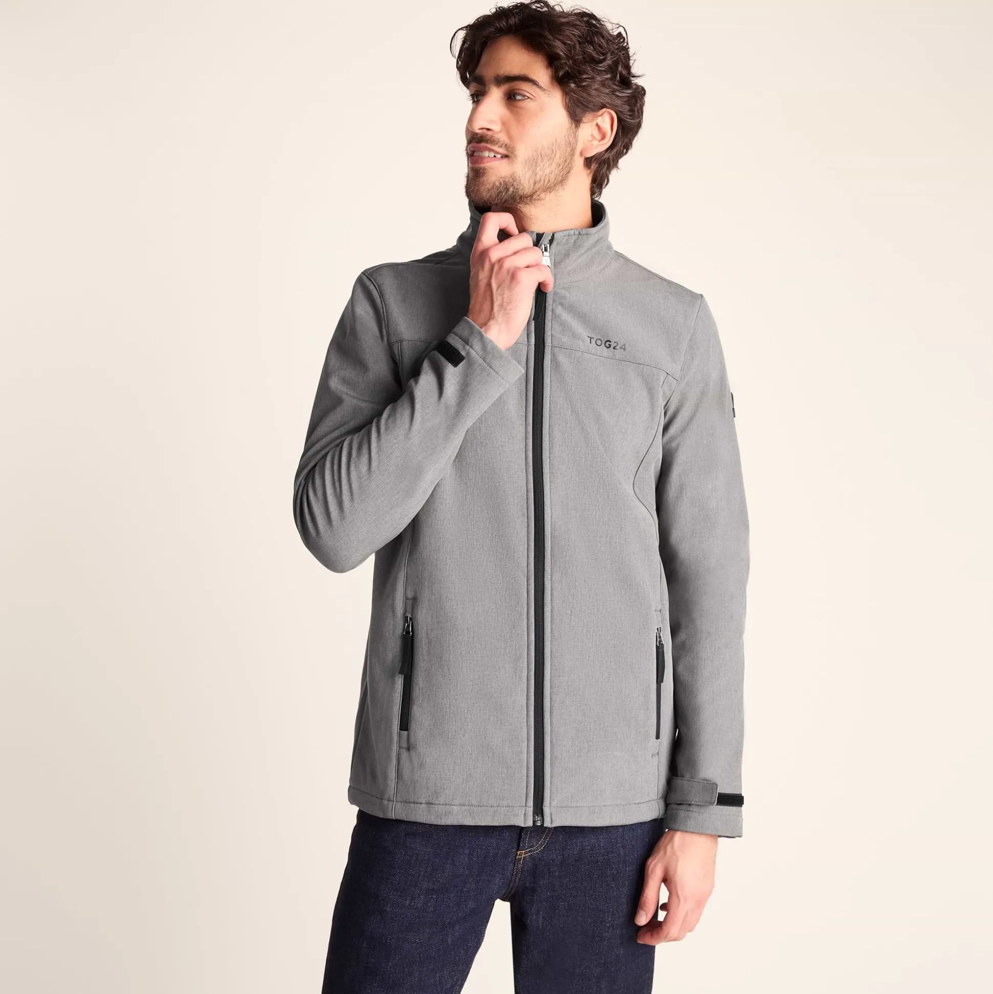 Feizor Mens Shower Resistant Softshell Jacket - Dark Grey Marl