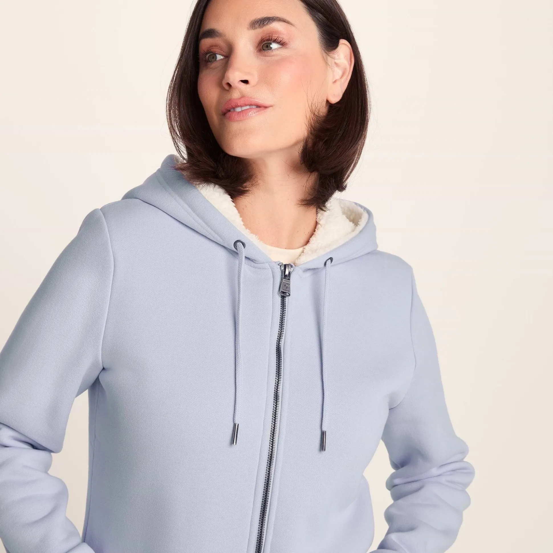 Finch Womens Supersoft Sherpa Fleece Lined Hoody - Pale Lilac