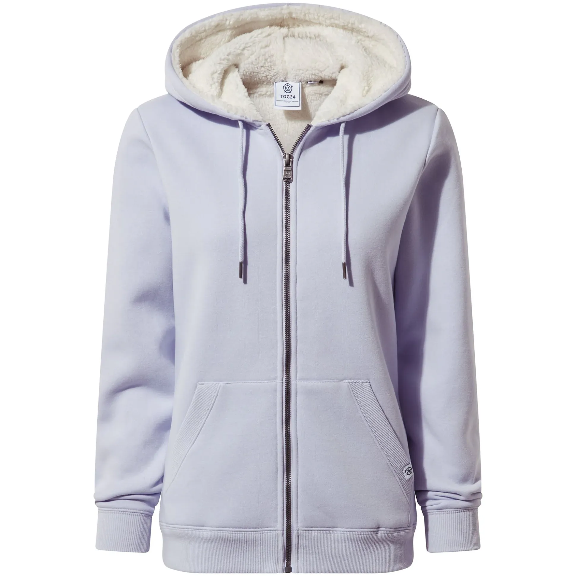 Finch Womens Supersoft Sherpa Fleece Lined Hoody - Pale Lilac