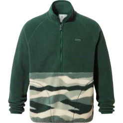 Flaxley Mens Sherpa Fleece - Racing Green Landscape Print