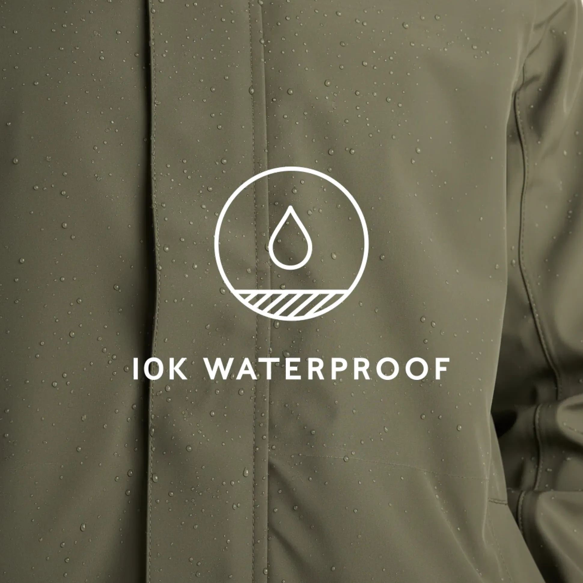Flynn Mens Waterproof Jacket - Moss Green