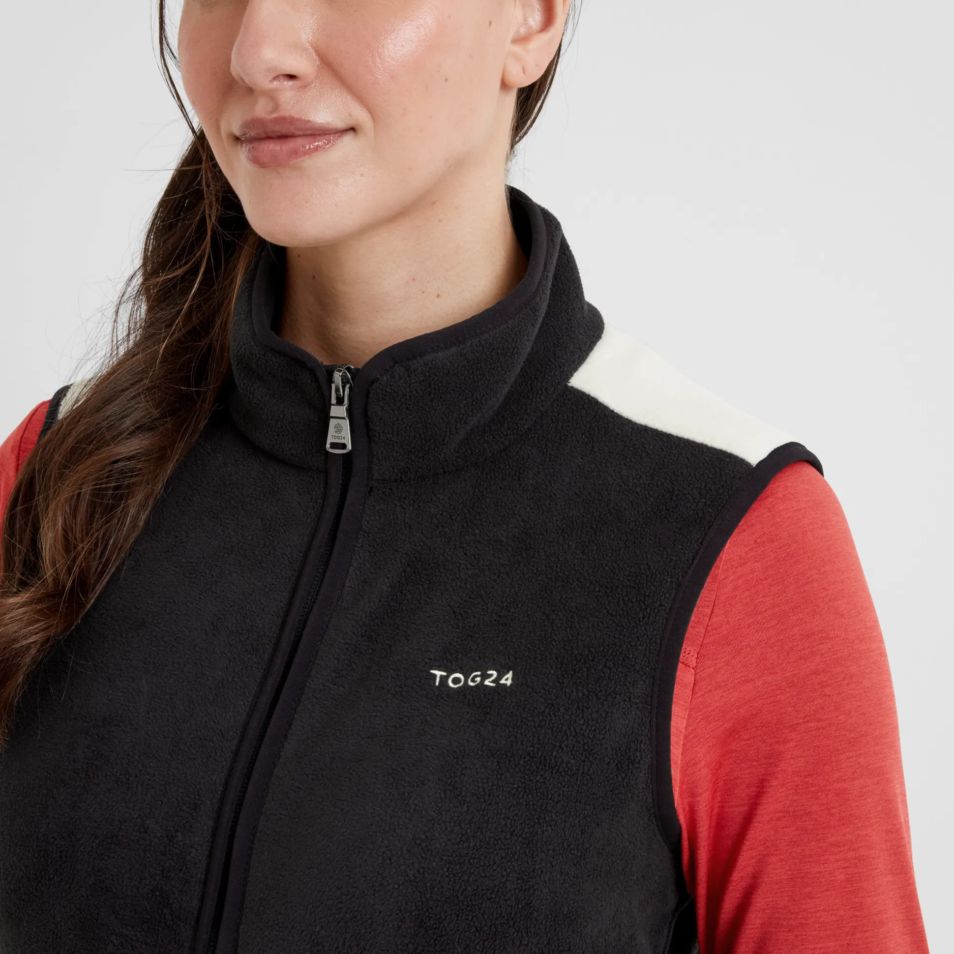 Fordley Womens Microfleece Gilet - Black/Vanilla