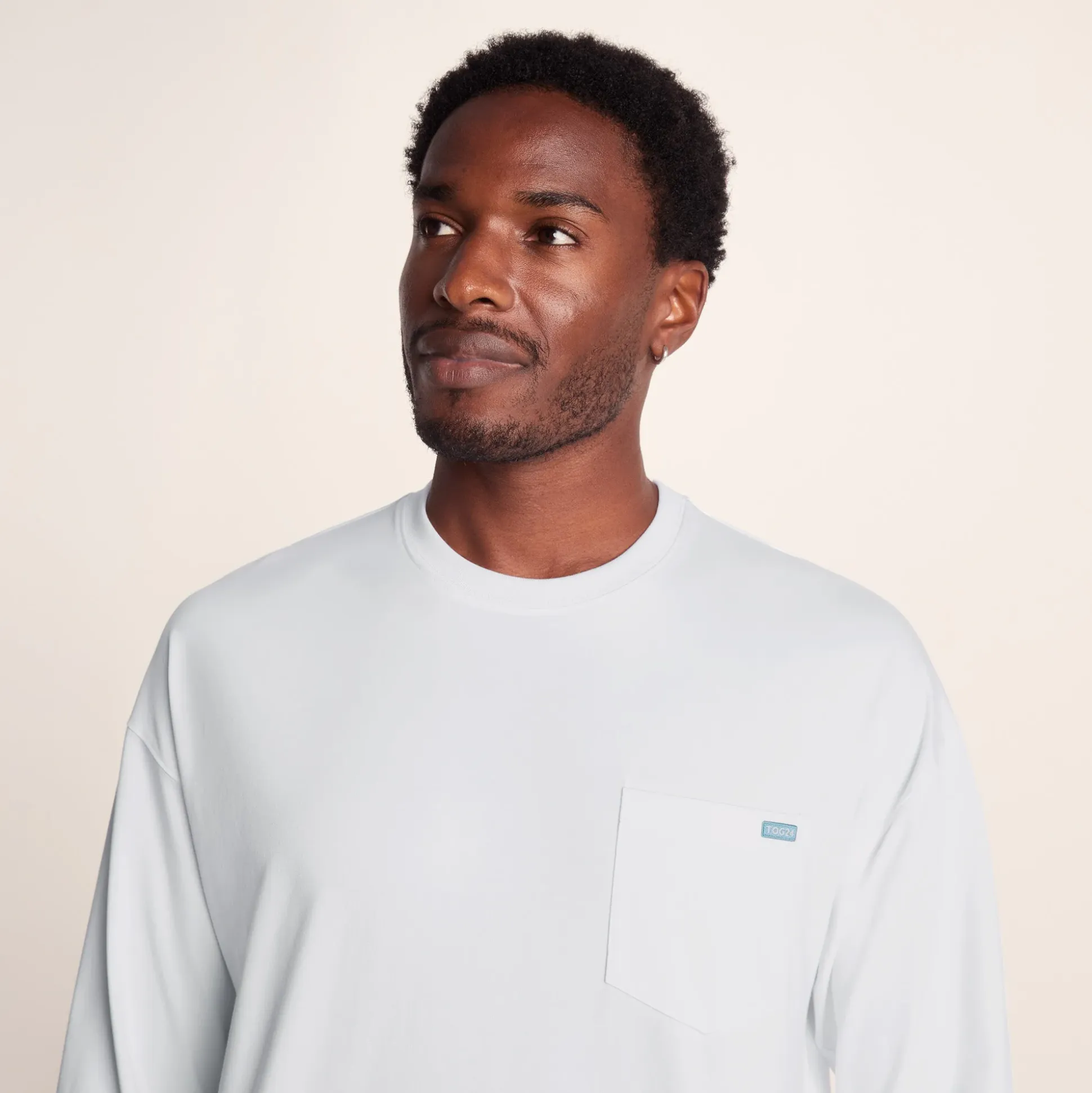 Formby Mens Relaxed Fit Long Sleeve Supersoft Jersey T-Shirt - Optic White