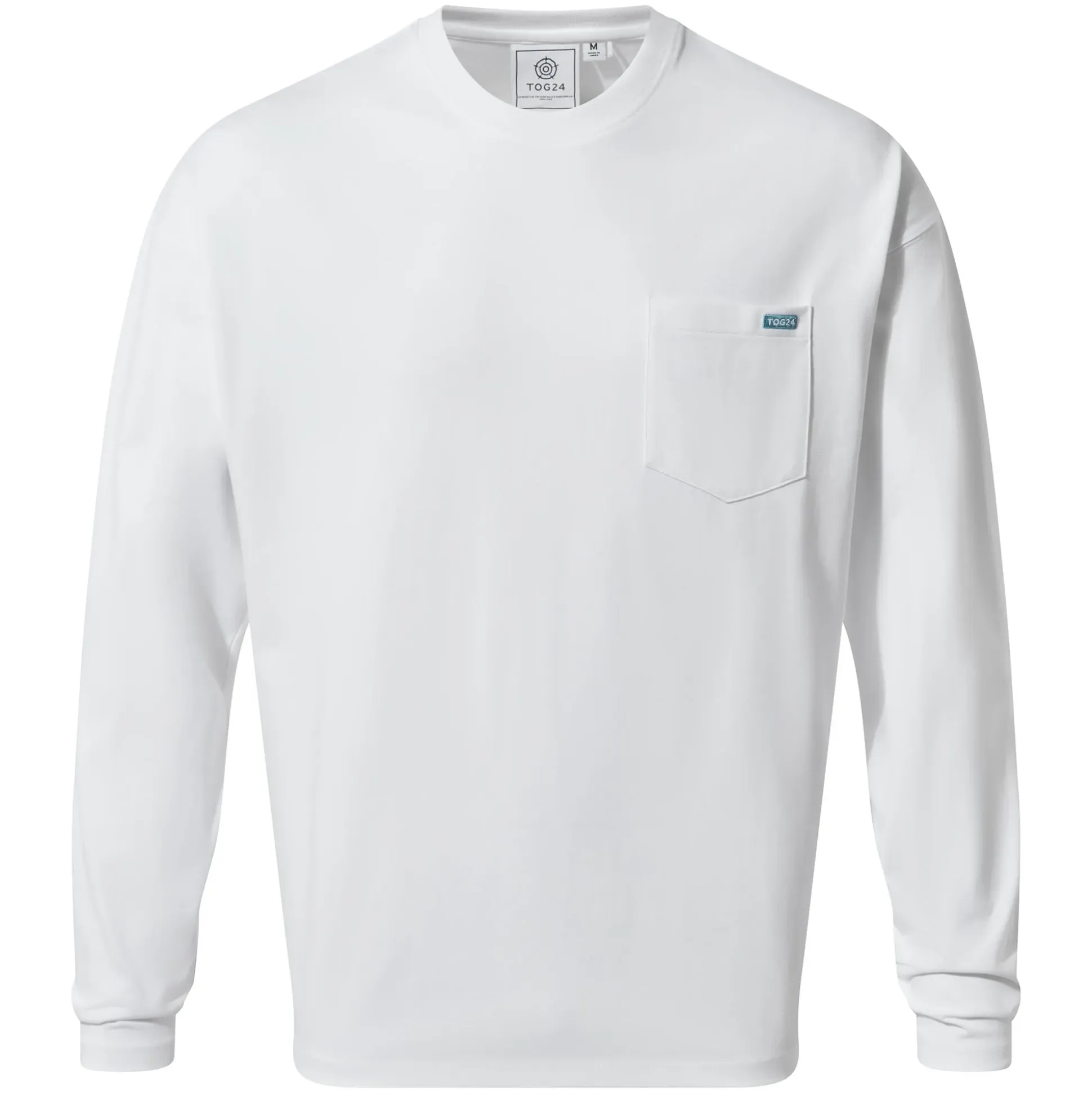 Formby Mens Relaxed Fit Long Sleeve Supersoft Jersey T-Shirt - Optic White
