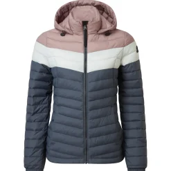 Garriston Womens Lightweight Padded Jacket - Washed Blue/Pink
