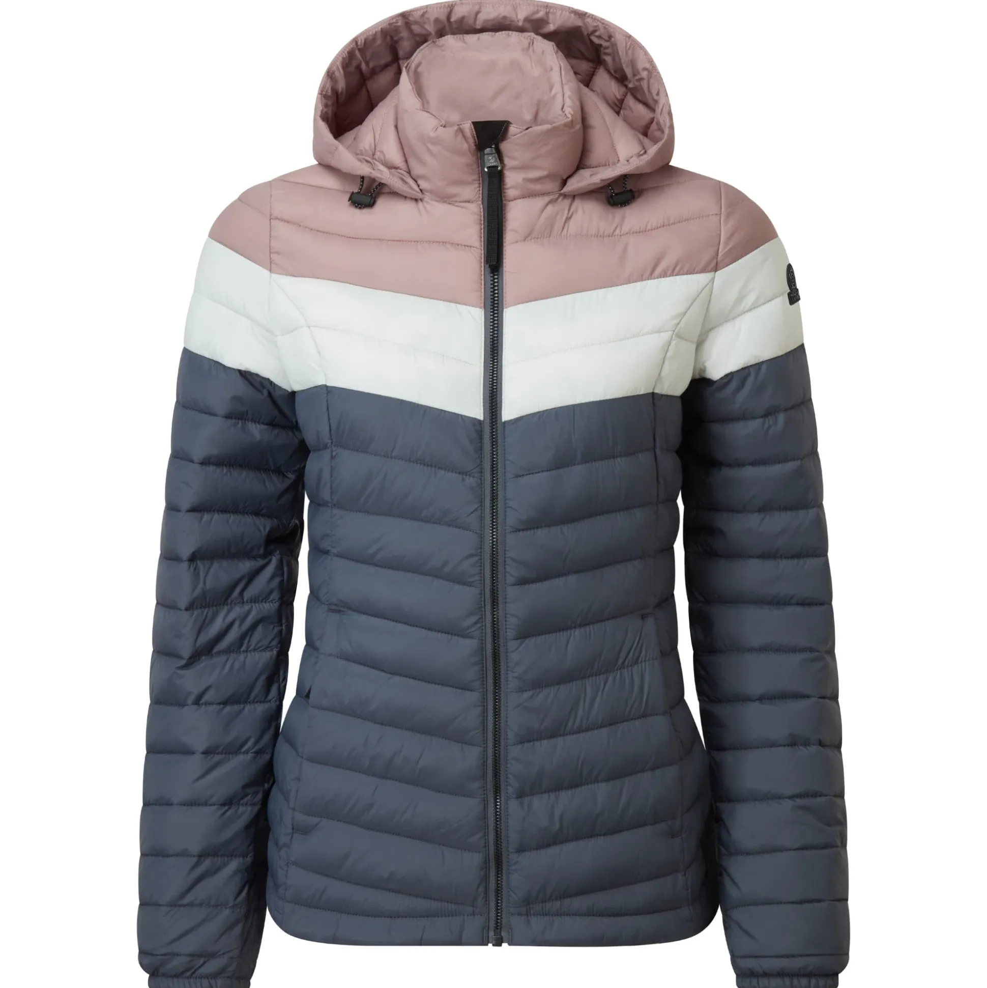 Garriston Womens Lightweight Padded Jacket - Washed Blue/Pink