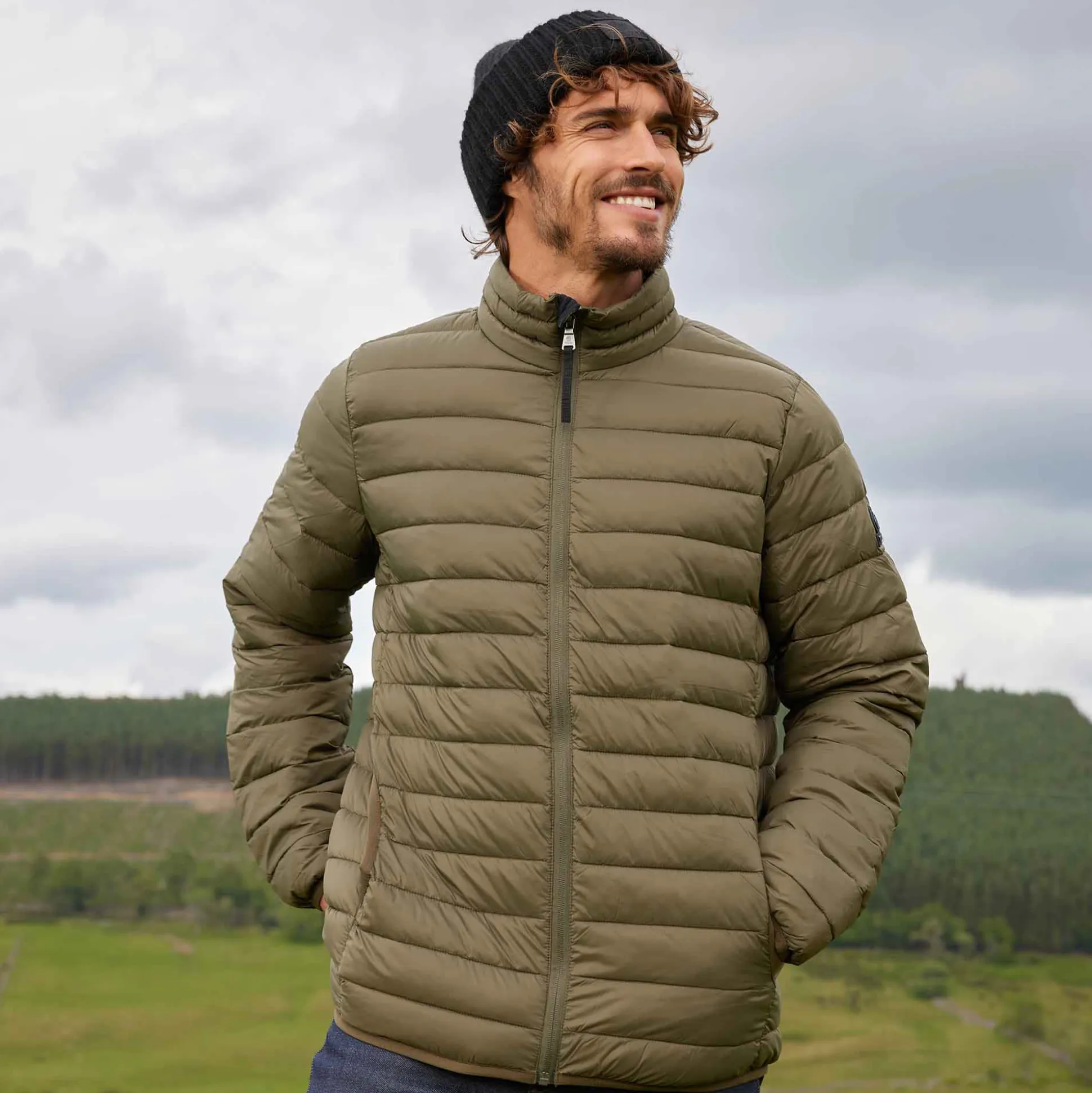 Gibson Mens Insulated Padded Jacket - Khaki