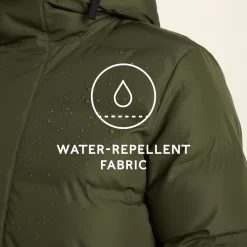 Glaston Womens Shower Resistant Insulated Parka - Dark Green