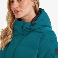 Glaston Womens Shower Resistant Insulated Parka - Deep Teal